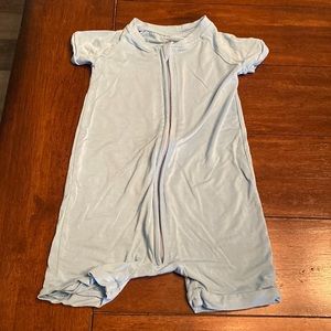 EUC Little Sleepies Light Blue Shorty Romper